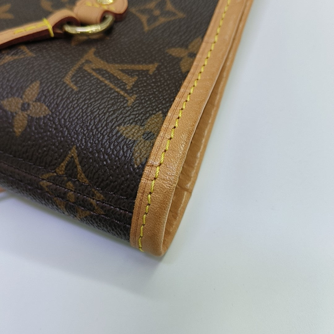 NEVERFULL MM Monogram Coated Canvas Brown