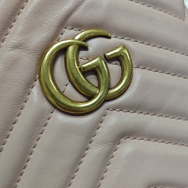 GG Marmont Mini Quilted Calfskin Pink