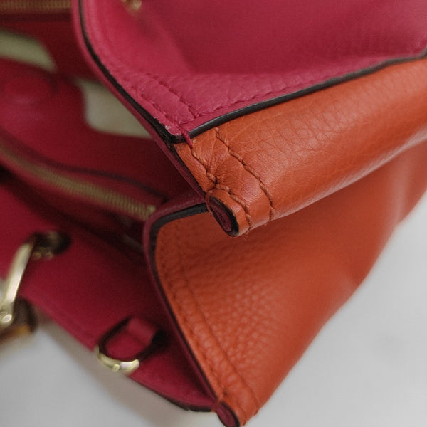 Bamboo 1947 Medium Calfskin Red