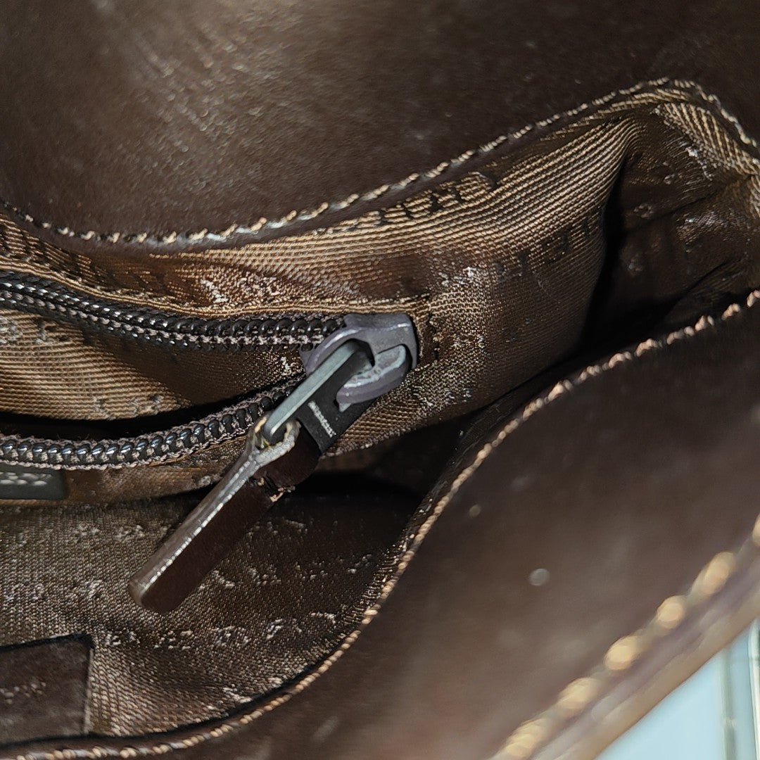 Coated Canvas Top Handle Bag Beige