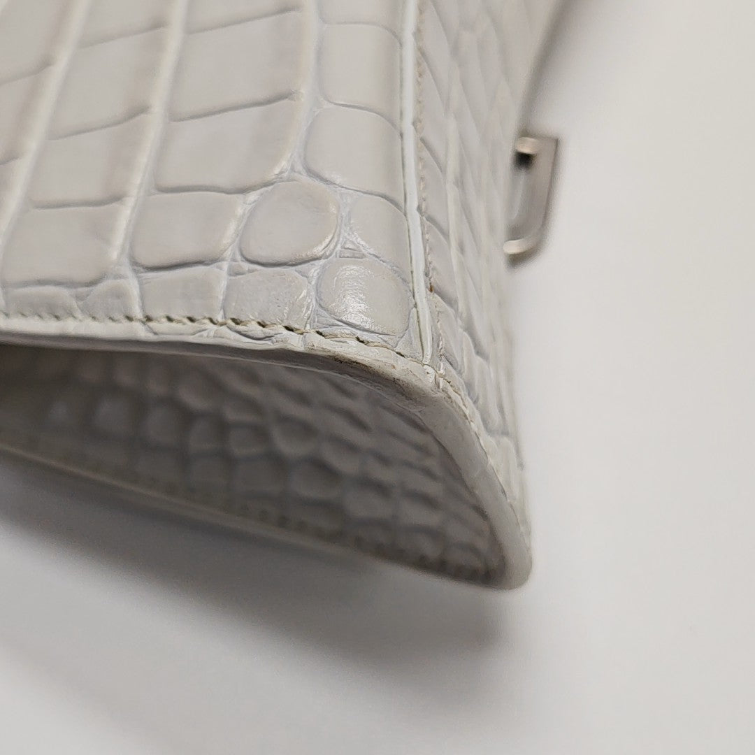 Hourglass Small Calfskin White