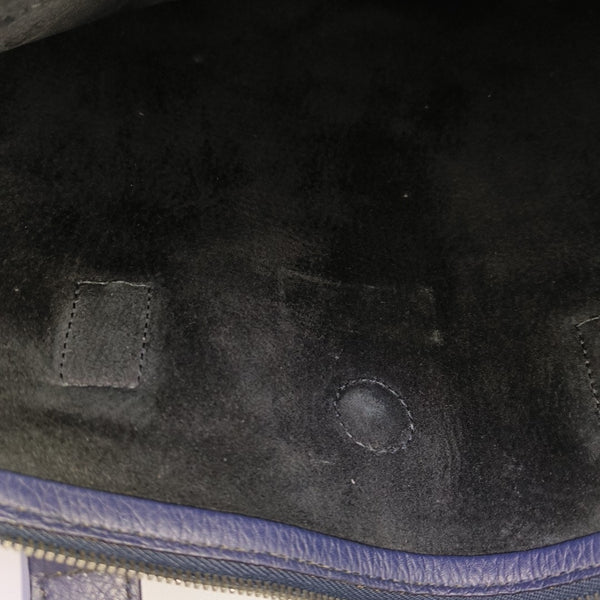 Calfskin Top Handle Bag Blue