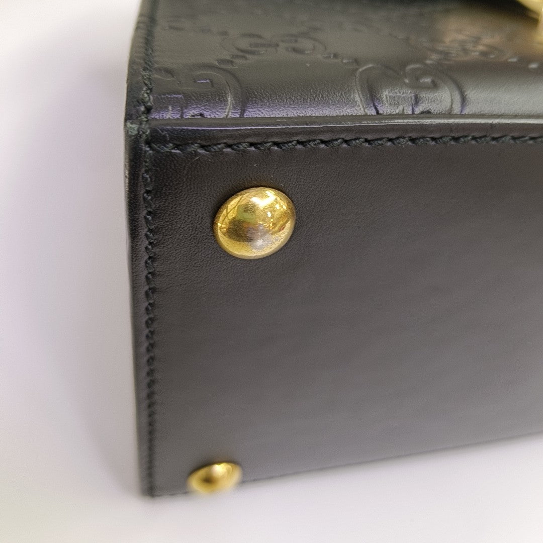 Padlock Small Calfskin Black