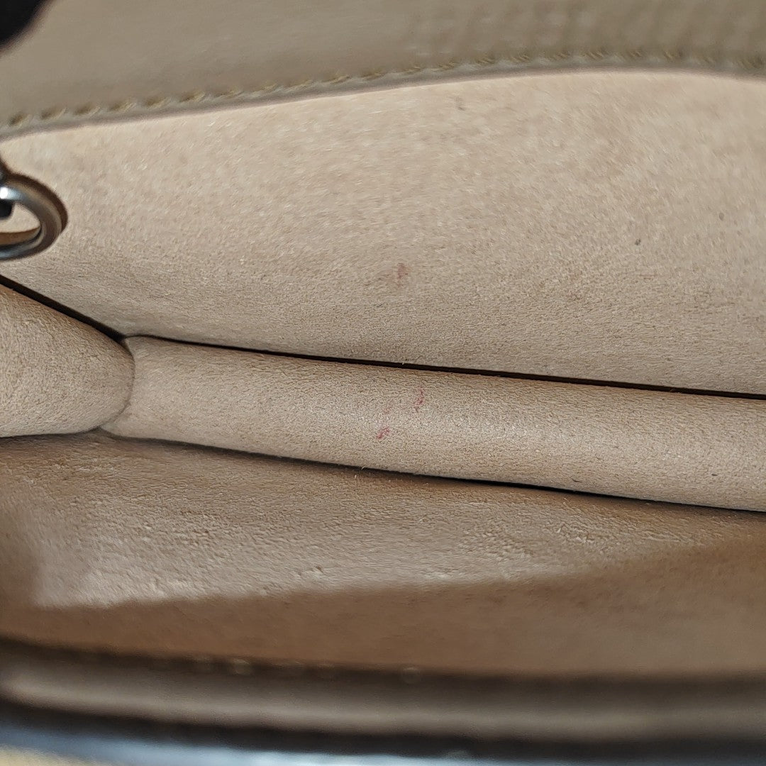 Dionysus Super Mini Monogram Coated Canvas Beige