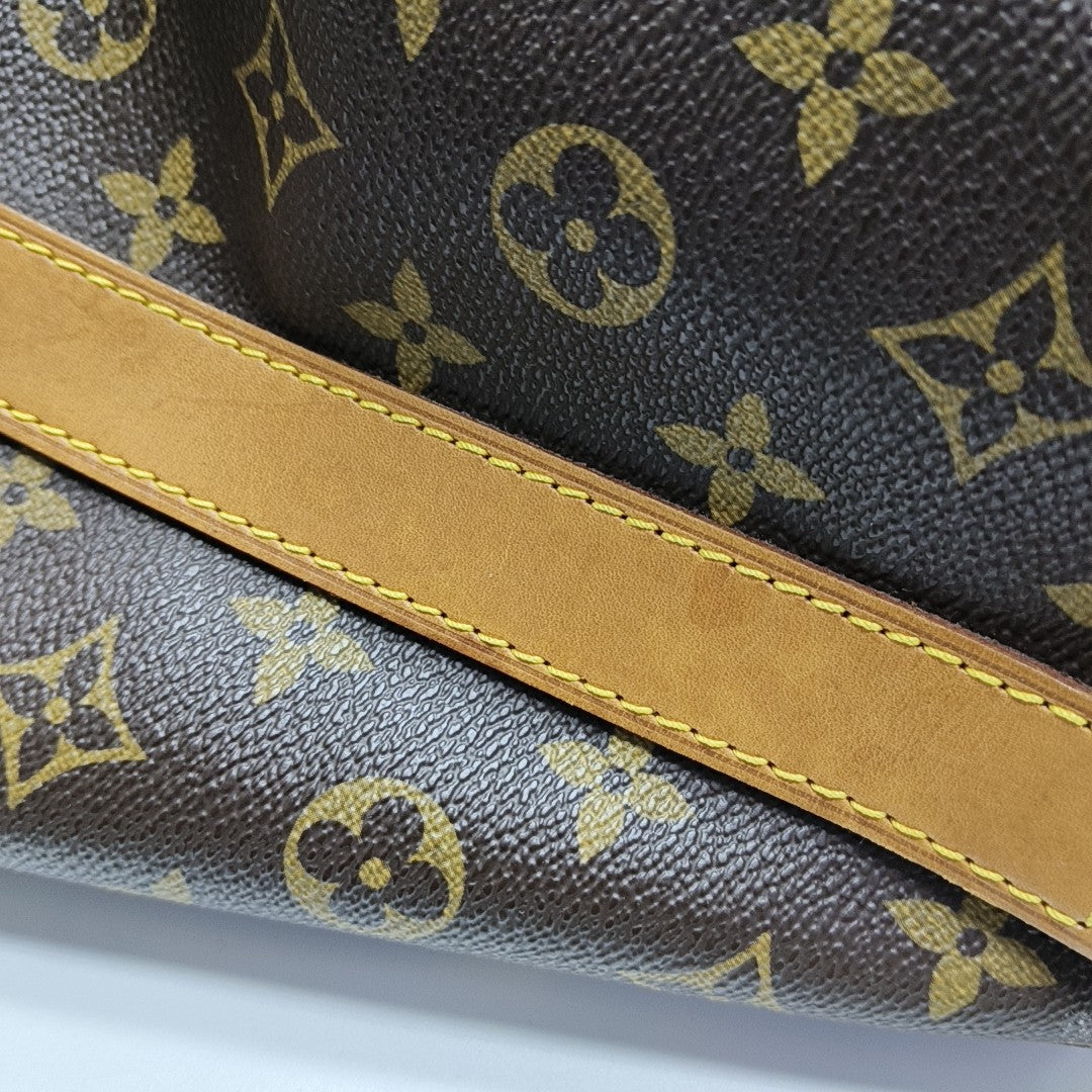 KEEPALL 50 Monogram Coated Canvas Brown
