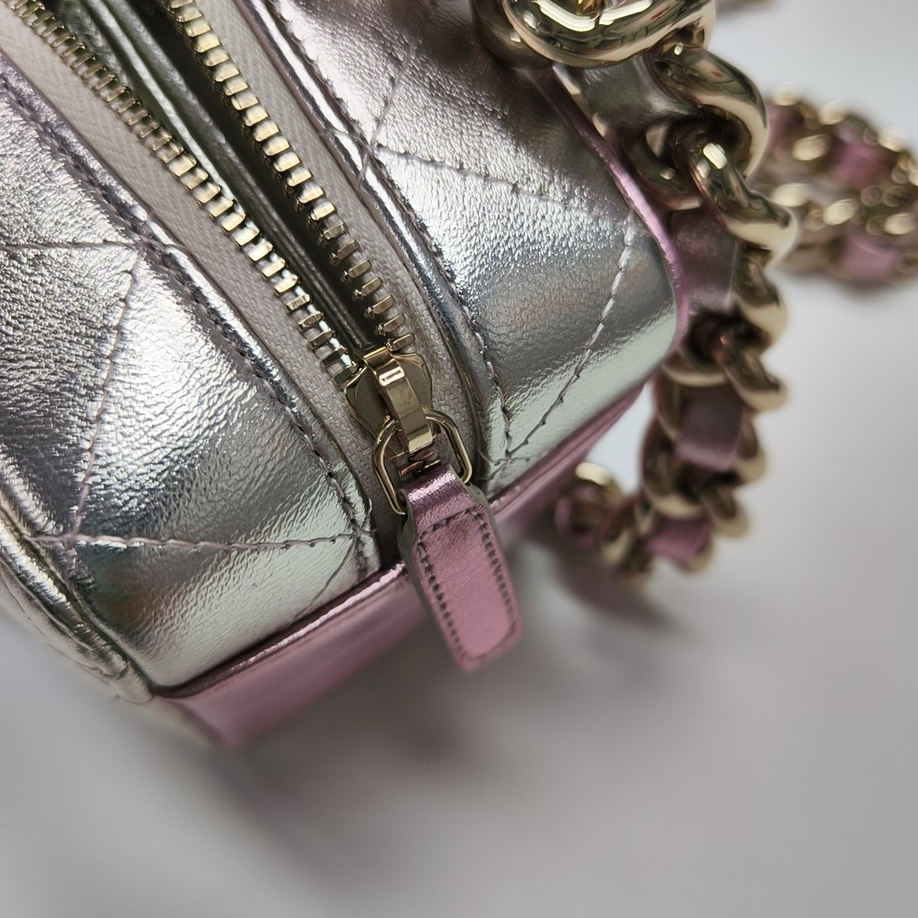 Quilted Calfskin Shoulder Bag Multicolor