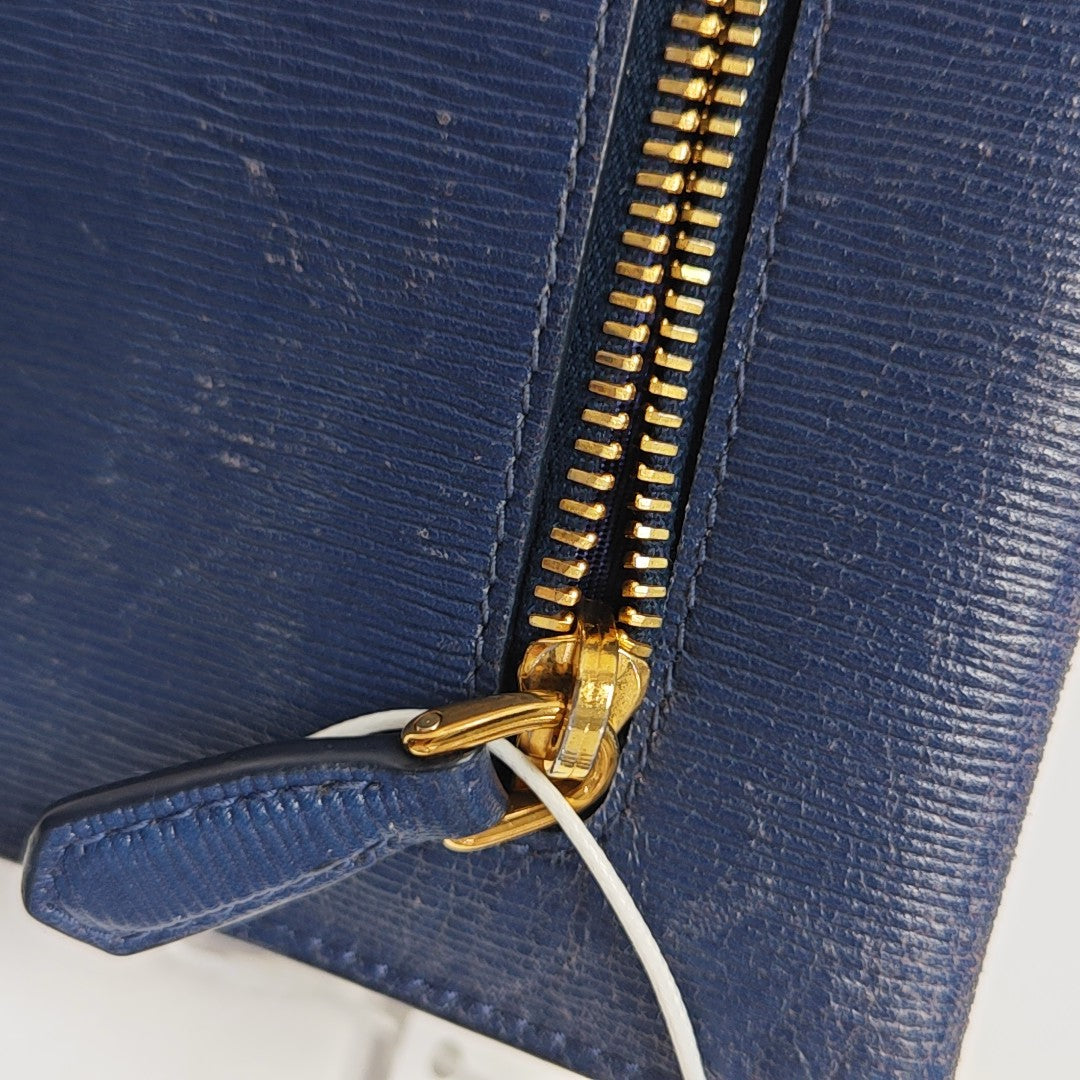 Envelope Wallet Calfskin Blue Wallet