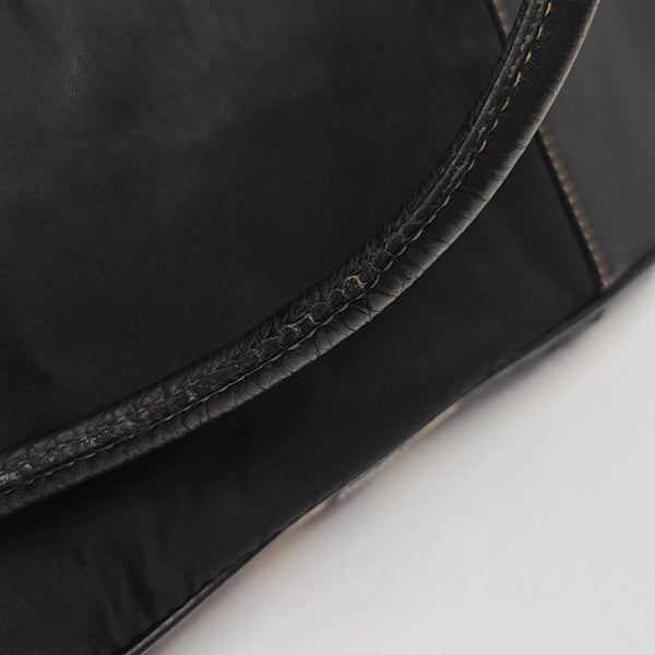 Nylon Top Handle Bag Black