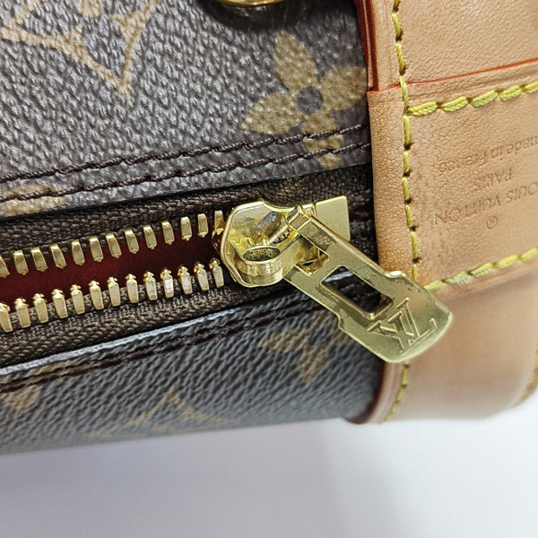 ALMA Mini Monogram Coated Canvas Brown