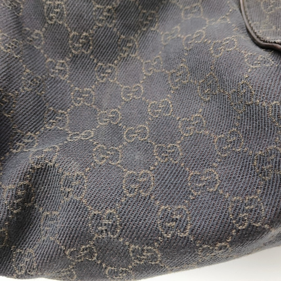Monogram Canvas Shoulder Bag Brown