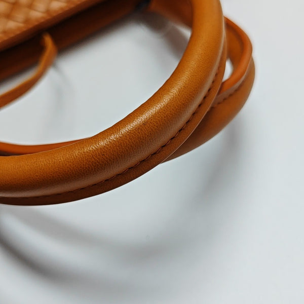 Lambskin Top Handle Bag Orange