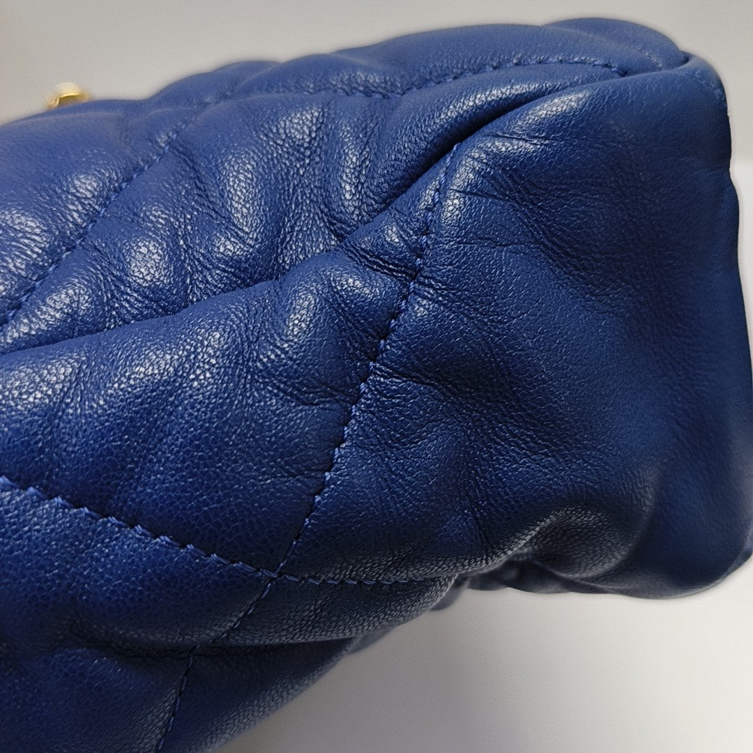 CHANEL 19 Large Quilted Lambskin Blue