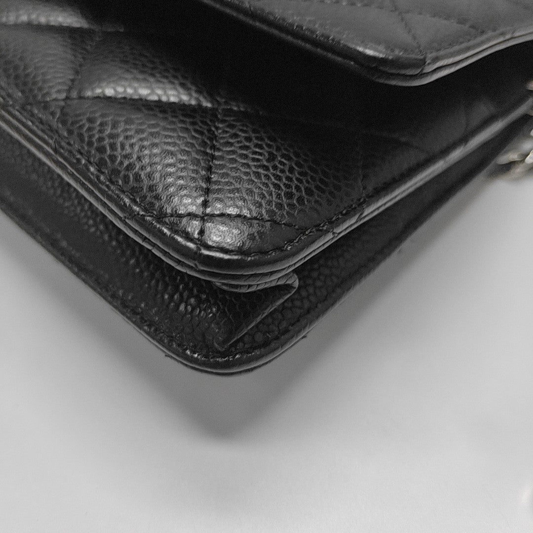 WOC Quilted Grained Calfskin Black