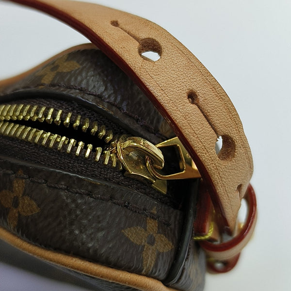 CROISSANT Monogram Coated Canvas Brown