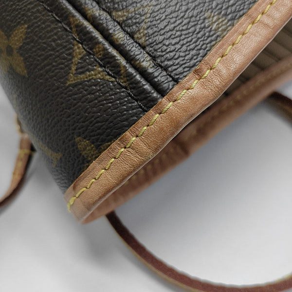 NEVERFULL MM Monogram Coated Canvas Brown