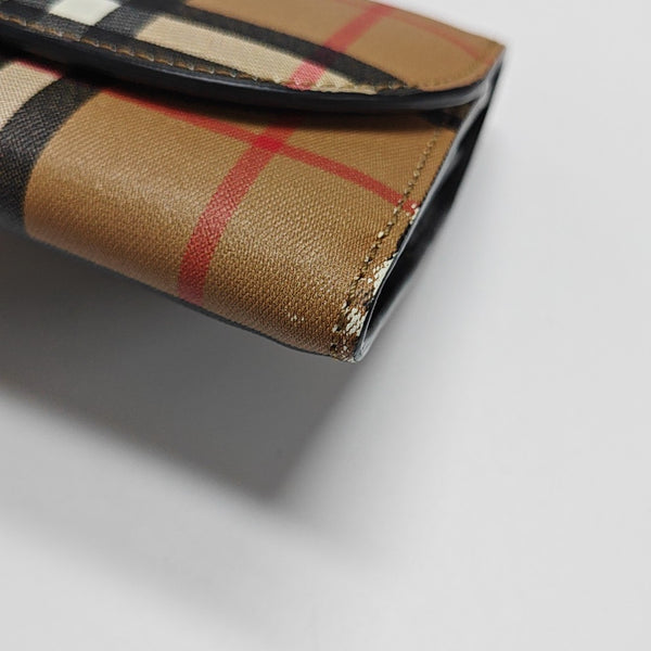 Coated Canvas Shoulder Bag Brown