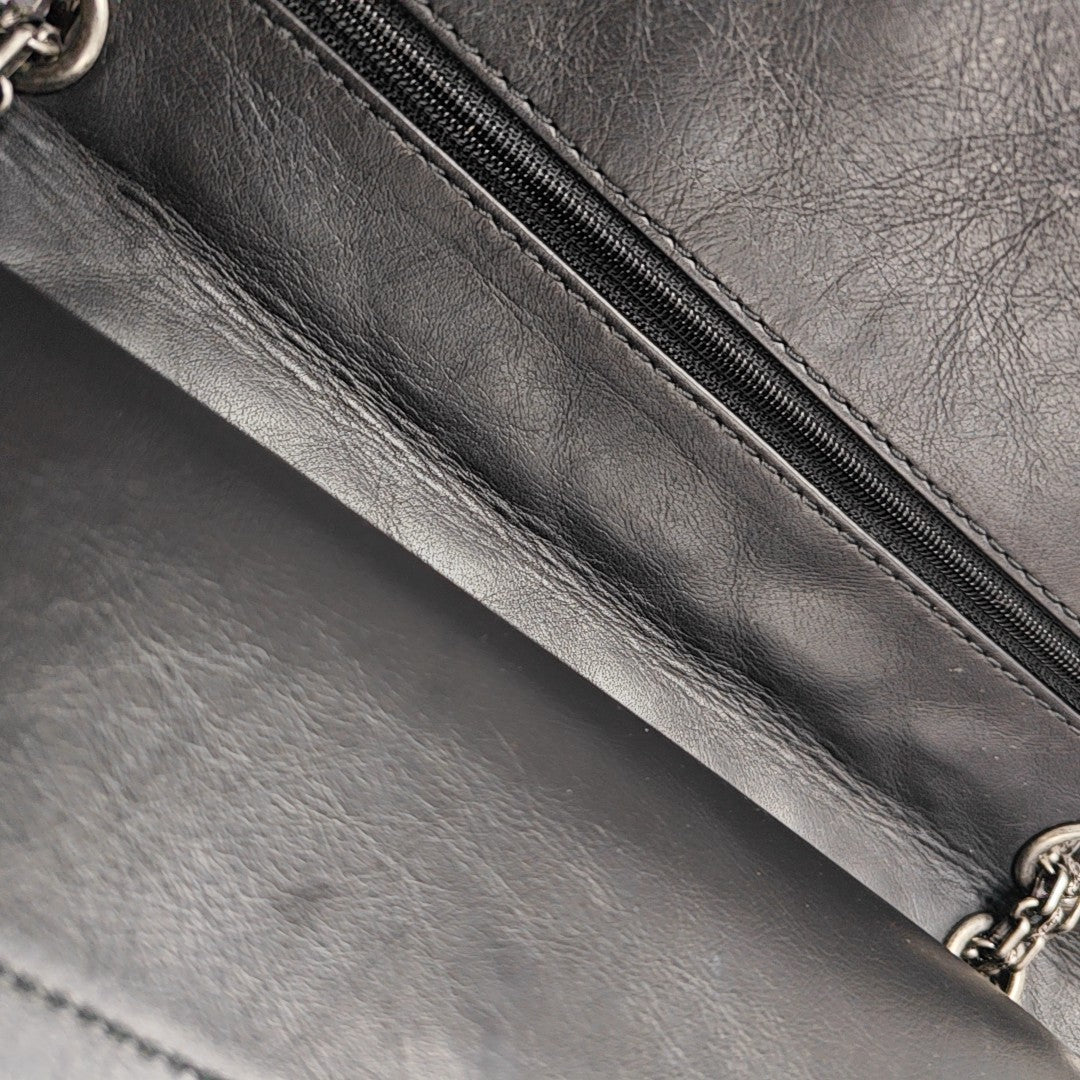 2.55 227 (jumbo) Quilted Vintage Calf Black