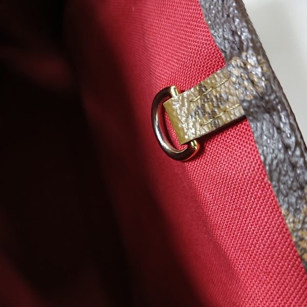 ONTHEGO MM Monogram Coated Canvas Brown