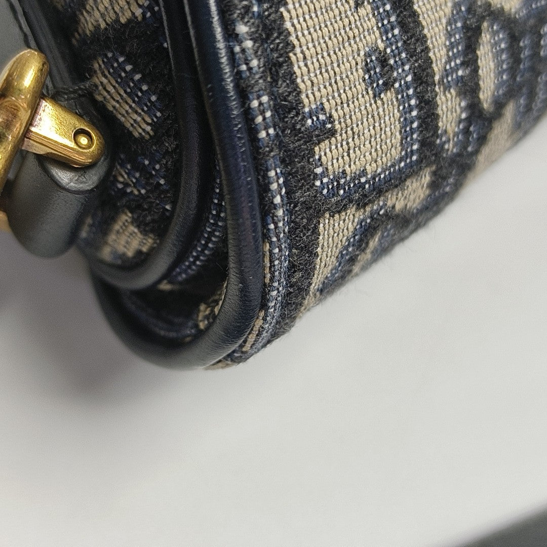 Saddle Mini Oblique Canvas Blue