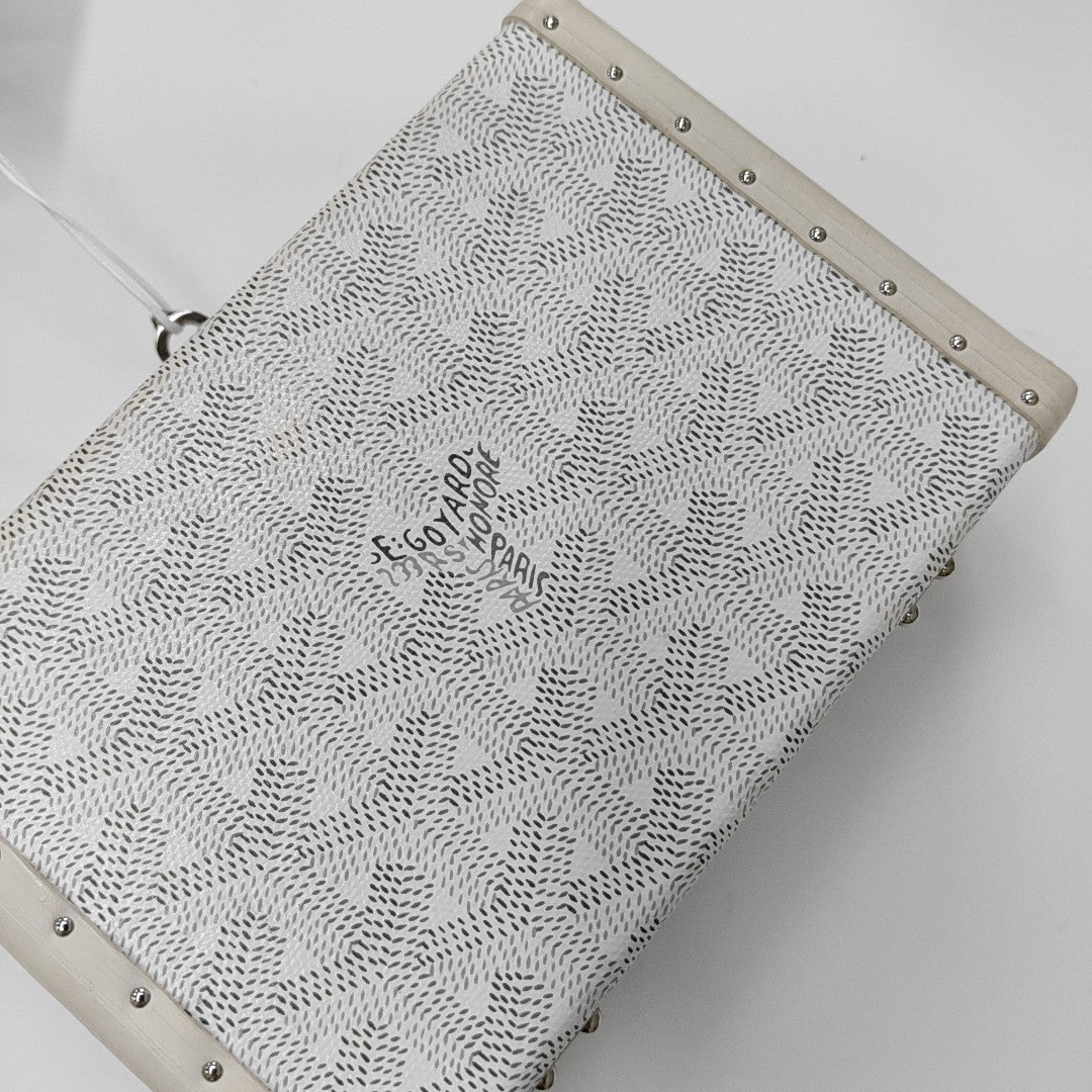 Coated Canvas Shoulder Bag White