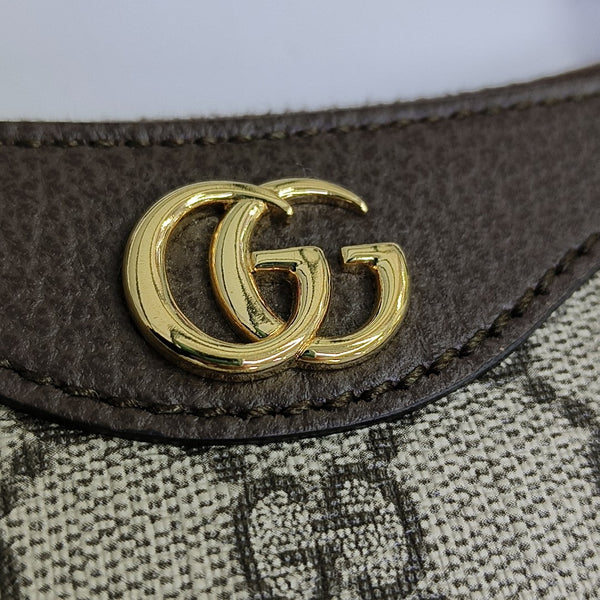Ophidia Small Monogram Coated Canvas Brown