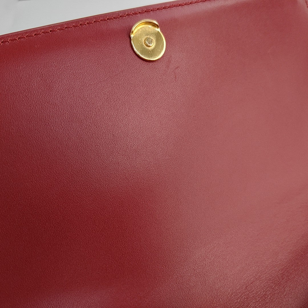 Calfskin Shoulder Bag Red