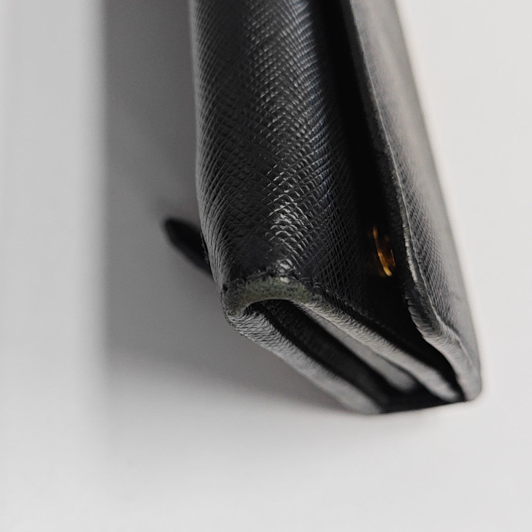 Fold Wallet Calfskin Black Wallet