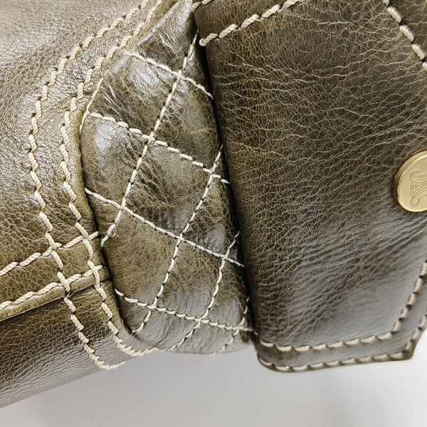 BOOGIE Medium Quilted Calfskin Green