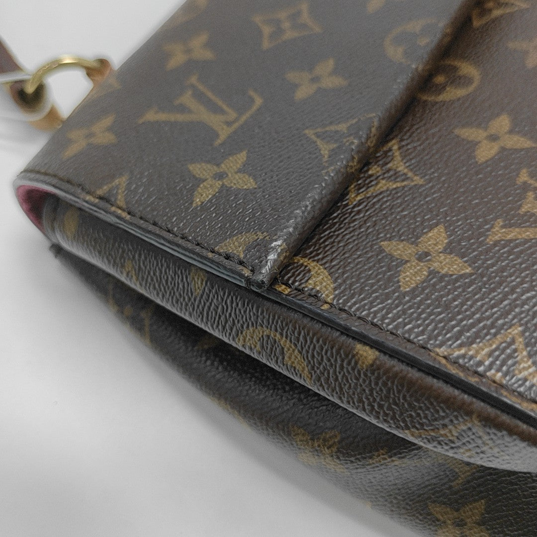 CLUNY PM Monogram Coated Canvas Brown