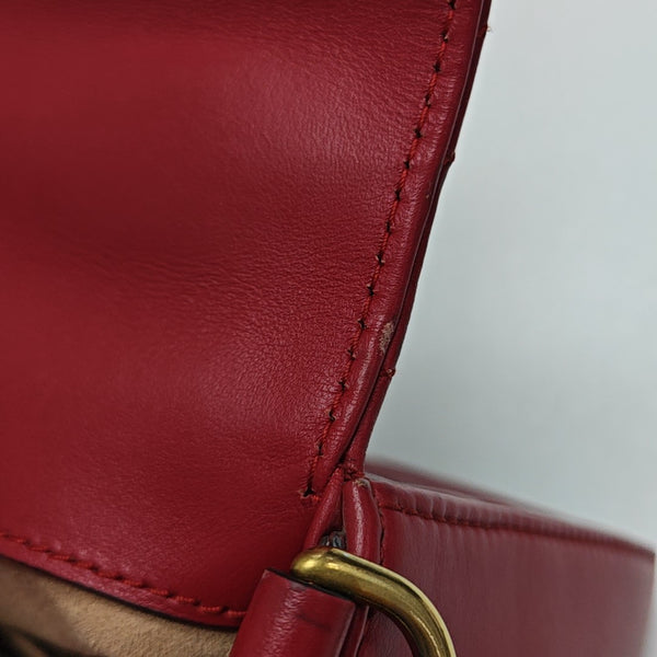 GG Marmont Mini Quilted Calfskin Red