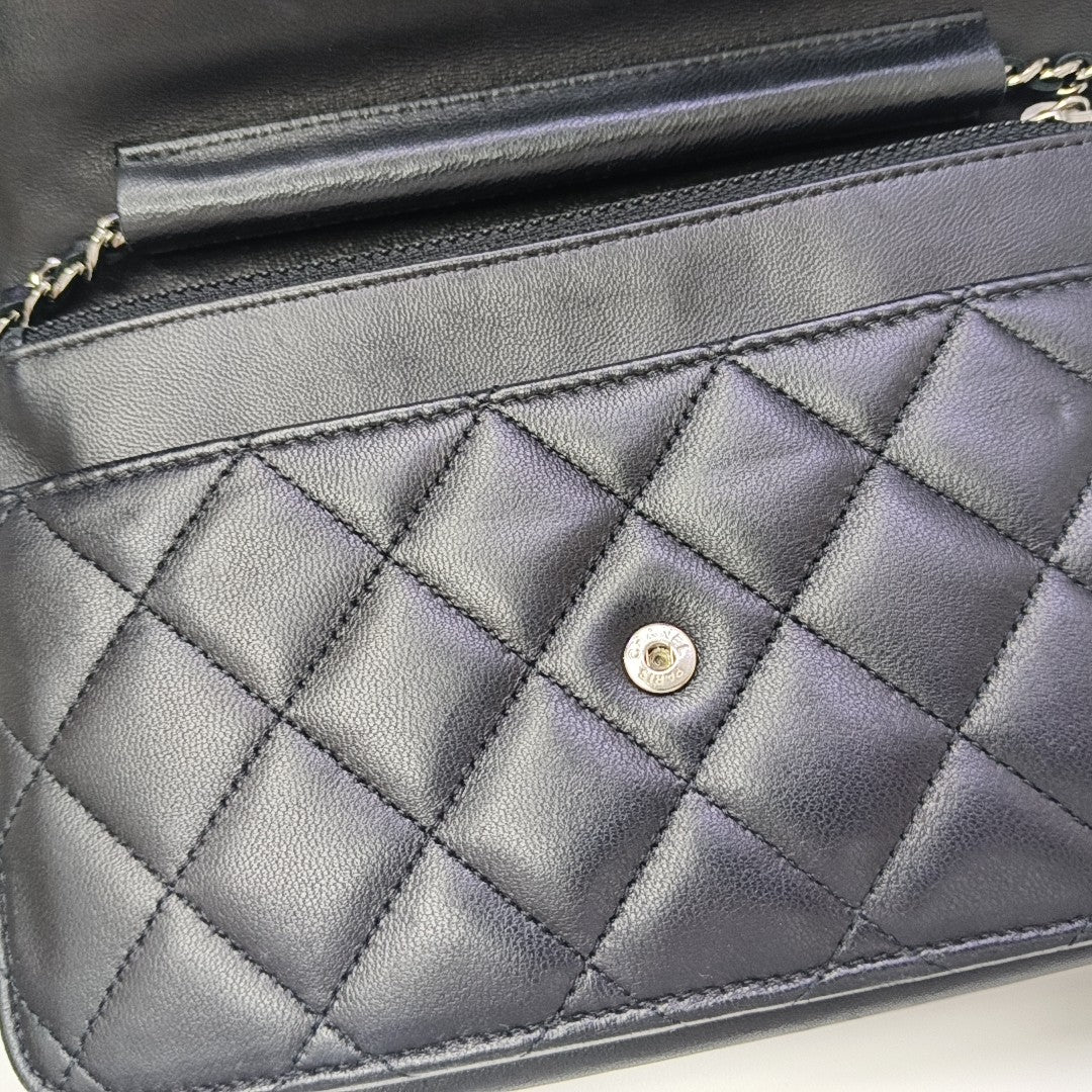 WOC Quilted Lambskin Black