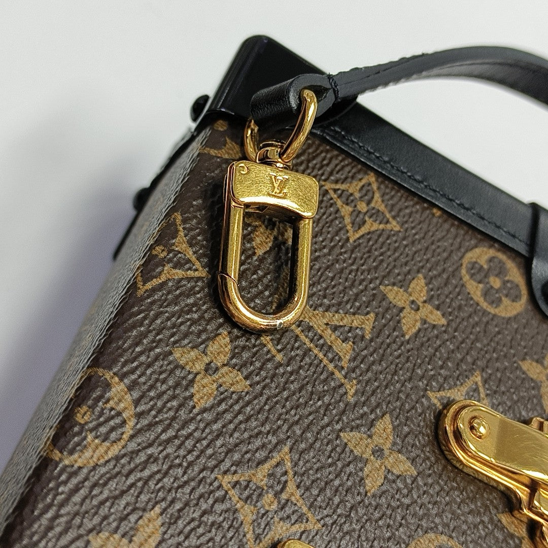 PETITE MALLE Monogram Coated Canvas Brown