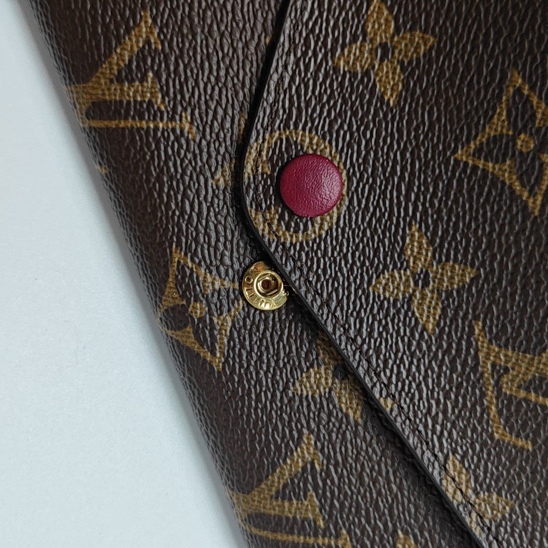 JOSÉPHINE Monogram Coated Canvas Brown Wallet