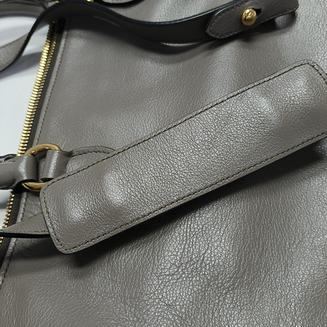 Calfskin Tote Bag Gray
