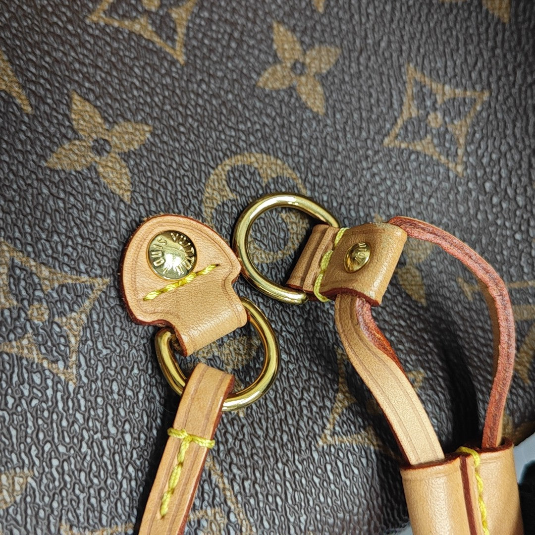 NEVERFULL MM Monogram Coated Canvas Brown