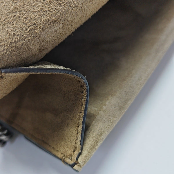 Dionysus Mini Monogram Coated Canvas Beige