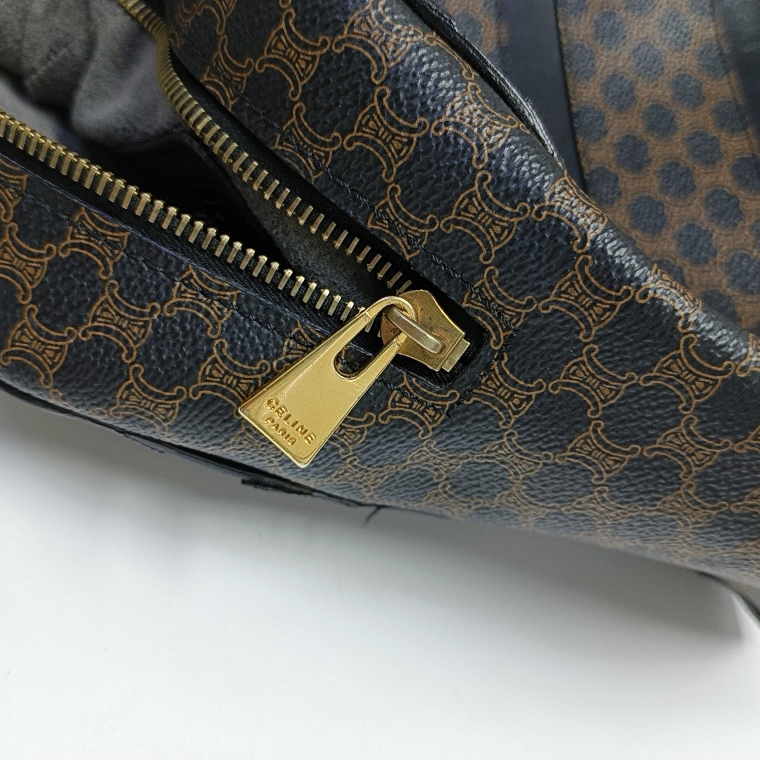 Coated Canvas Tote Bag Black