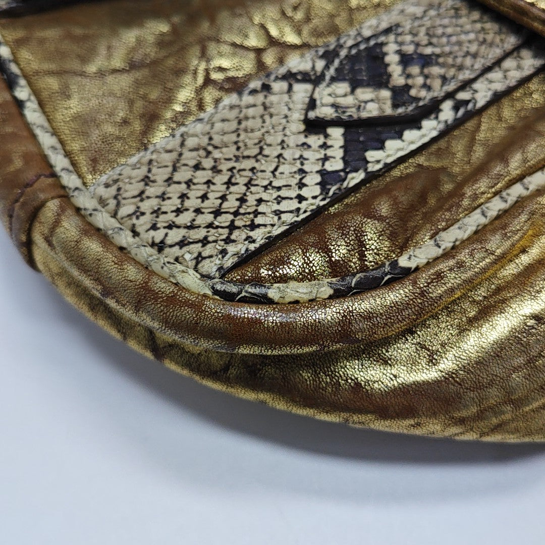 Leather Shoulder Bag Gold