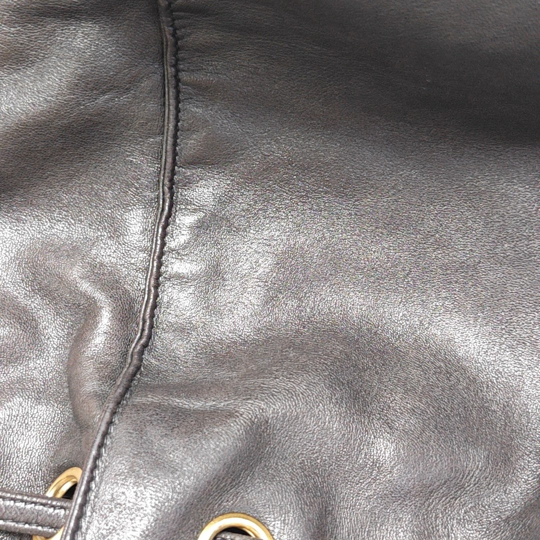 Calfskin Bucket Bag Brown