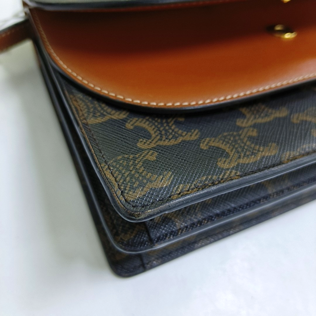 Authenticated pre-owned  TRIOMPHE CANVAS Coated Canvas Brown - Crossbody Bag at Looply