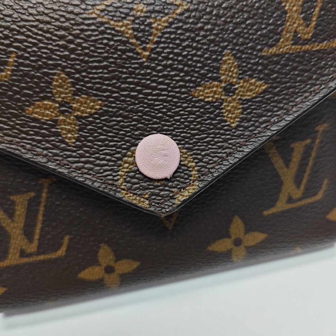 VICTORINE Monogram Coated Canvas Brown Wallet