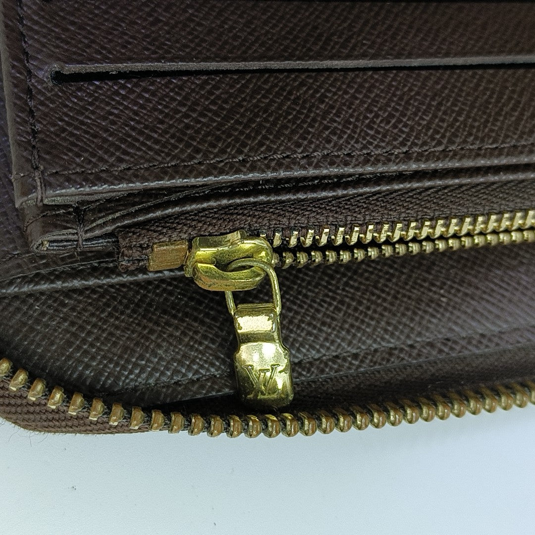 INSOLITE Damier Ebene Coated Canvas Brown Wallet