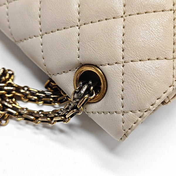 2.55 225 (small) Quilted Calfskin Beige