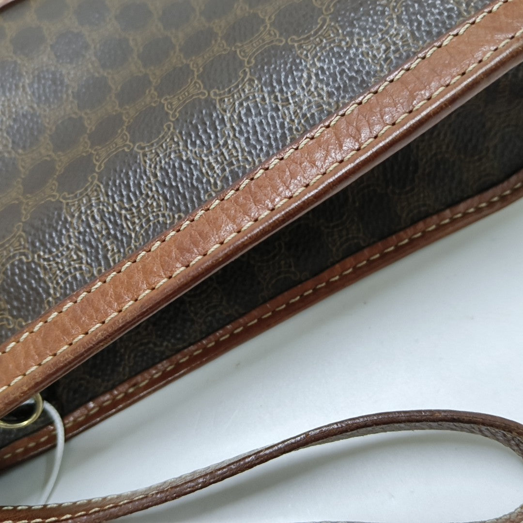 MACADAM CLUTCHES Coated Canvas Brown