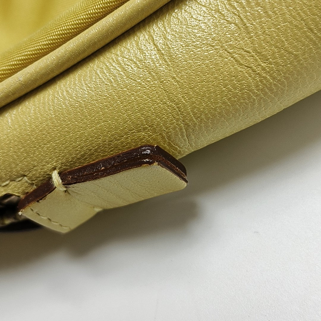Nylon Top Handle Bag Yellow
