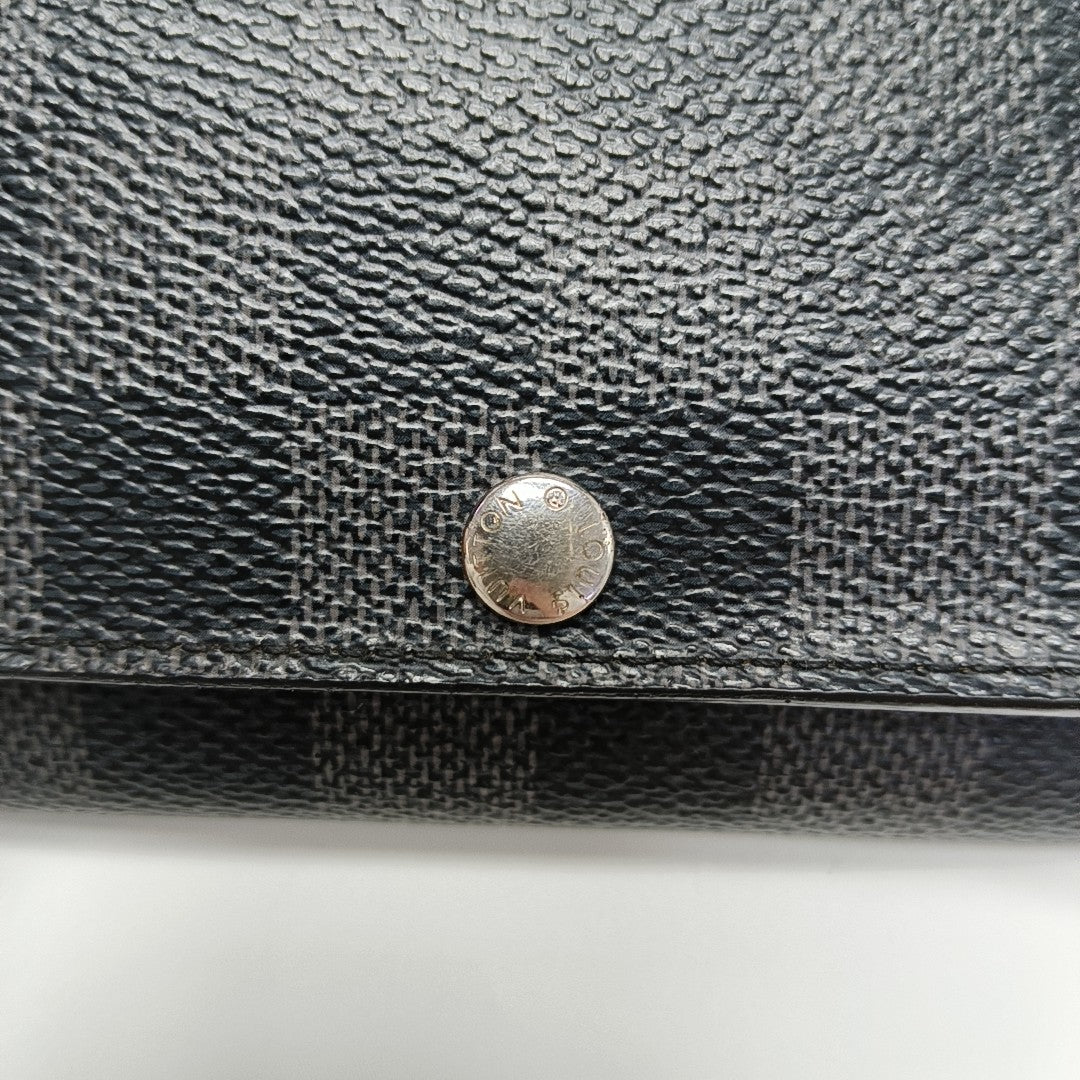 Damier Graphite Coated Canvas Key Pouch Gray