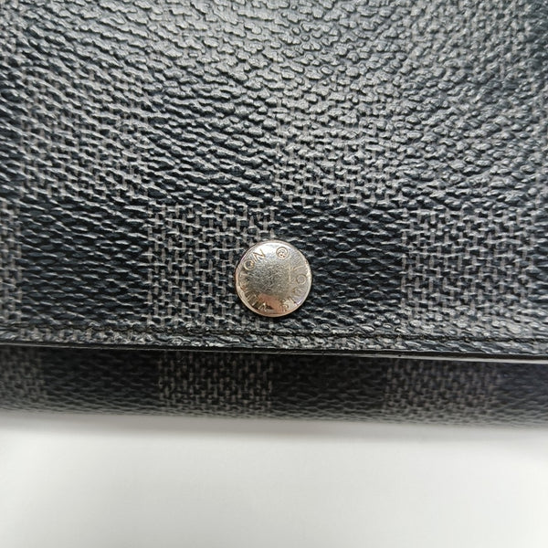 Damier Graphite Coated Canvas Key Pouch Gray