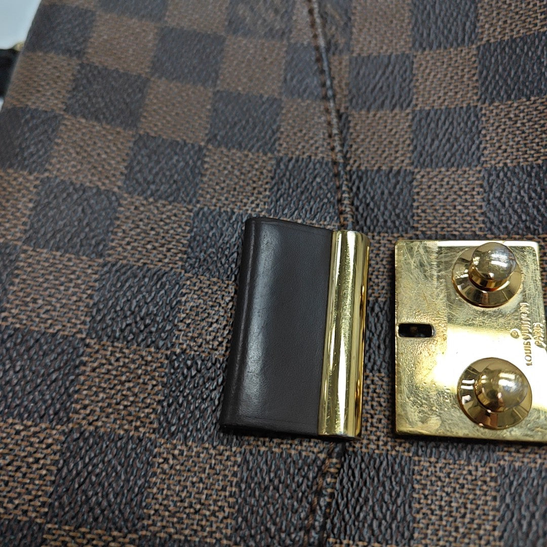 CROISETTE Damier Ebene Coated Canvas Brown
