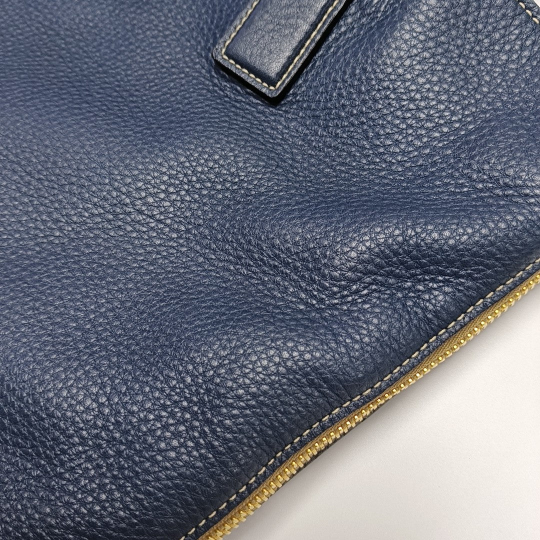 Calfskin Tote Bag Blue