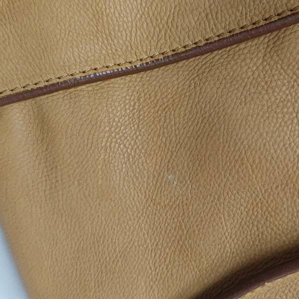 Calfskin Top Handle Bag Brown
